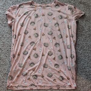 Pink Graphic Women's Pajama Top